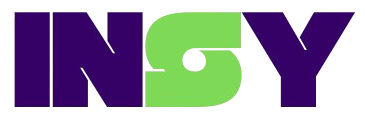 Logo Insy énergie, en violet avec un S vert stylisé